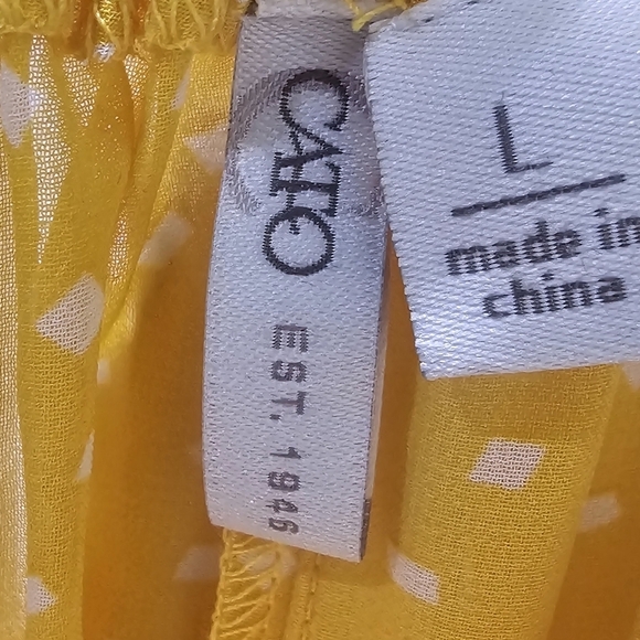 Cato Off the Shoulder Eyelet Blouse Large - Picture 4 of 6